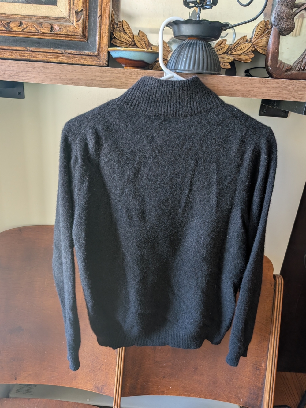 Saks Fifth Avenue Men's Black Half-Zip Sweater - Picture 4 of 6